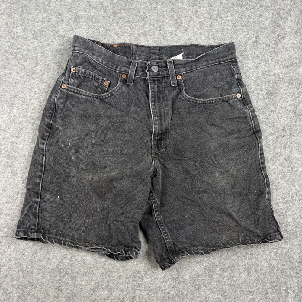 Levis 550 Denim Shorts Mens 31x00 Black Relaxed Fit Made in USA Vintage
